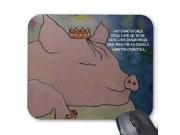 Pentys Cartoon Funny Pig Animal Rectangle Non slip Rubber Mouse Pad 8 x 9