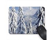 Customized White Snow Cold Landscape Mouse Pad Personalized Mousepad Non Slip Gaming Mouse Pads 9 x 10