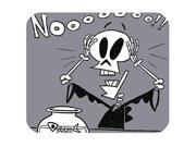 Rectangle Mousepad With Cartoon Skeleton Sketch Image Cloth Cover Non slip Backing 10 x 11