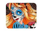Cartoon Sugar Skull Alice Image Made for Rectangle Computer Game Mouse Pad Mat Cloth Cover Non slip Backing 10 x 11