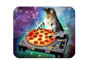 Top Funny Space Cat and Pizza Rectangle Non Slip Rubber Mouse Pad Mousepad Mat 8 x 9