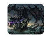 Rectangle Mouse Pad Mat With Art Designed Giant Dragon Picture Cloth Cover Non slip Backing 9 x 10