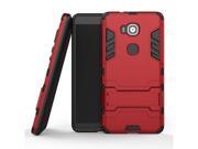 Huawei G7 PLUS Case TPU and PC 2 in 1 Kickstand Protective Cover Finish Case for Huawei G7 PLUS Red