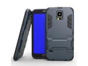 Armor Series Samsung Galaxy I9600 S5 Case TPU and PC 2 in 1 Kickstand Protective Cover Finish Case for Samsung Galaxy I9600 S5 Blue Black