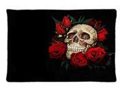 Skull And Red Roses Custom zipper Pillow Cushion Pillowcase Skull And Red Roses Custom zipper Pillow Cushion Pillowcase
