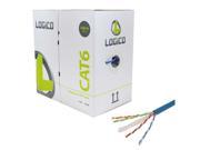 CAT6 1000FT UTP SOLID NETWORK ETHERNET CABLE BULK WIRE 550MHz 23 AWG LAN BLUE