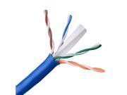 CAT6 Gigabit Ethernet Riser CMR Cable Blue 1000FT SOLID BARE COPPER NOT CCA