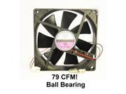 92mm 25mm Case Fan 12V DC 79CFM IP55 Waterproof Ball Bearing 2 wire 242a*