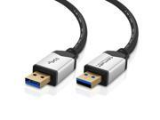 USB 3.0 PC to PC Data File Transfer Link Sync Cable A Male to A Male 6 Feet