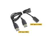 USB 2.0 Female to 2 2x USB A Male Power Y Cable Extension