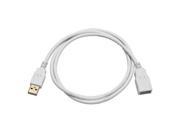 3ft USB 2.0 A Male to A Female Extension 28 24AWG Cable WHITE