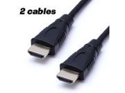 2Pcs Premium HDMI Cable 6Ft for BlueRay 3D DVD PS3 XBOX HDTV 4K TV LCD HD 1080P
