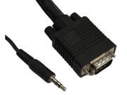 25ft VGA SVGA Video 3.5mm Stereo Audio PC Laptop to Monitor TV 2 in 1 Cable
