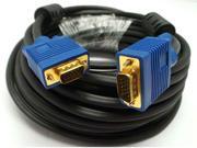 50FT 15 PIN GOLD PLATED BLUE SVGA VGA ADAPTER Monitor Male Cable CORD FOR PC TV