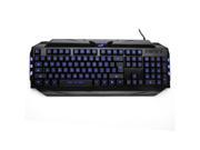 Adjustable USB Connect LED Ergonomic Illuminated gaming keyboard Blue Backlight