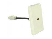 White One Port HDMI Female Socket Cable Wall Plate Cable