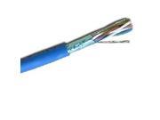 1000 Ft CAT6 23 AWG Shielded STP Ethernet Network Cable Blue Solid Twisted Pair