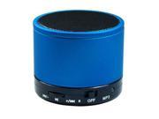 Rechargeable Wireless HiFi Bluetooth Speaker w Microphone Blue Metallic