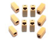 10 Pcs RJ45 Cat5e Coupler Connector For Extension Broadband Network Cable