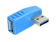 Right Angle USB 3.0 to Left Facing Vertical Female Adapter Coupler Connector
