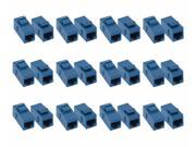 25 Pack Cat5e RJ45 Inline Coupler with Keystone Latch Blue