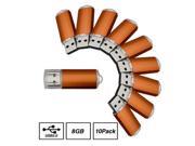 10Pcs Lot 8GB USB 2.0 Flash Drive Memory Storage Thumb Pen Stick Orange