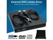 Slim Portable USB 2.0 External Optical DVD ROM CD RW Burner Writer Drive