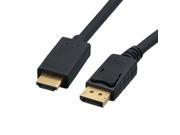 High Quality Black DisplayPort Male to HDMI Cable Male 6 Feet 2M
