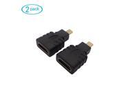 2 Pack Gold Plated Micro HDMI to HDMI Male to Female Adapter