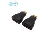 2 Pack Gold Plated Mini HDMI to HDMI Male to Female Adapter
