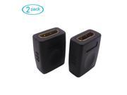 2 Pack Gold Plated High Speed HDMI Female Coupler 3D 4K Resolution Support