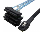 Internal 36 Pin Mini SAS SFF 8087 Host to 4 SFF 8482 Target SAS Hard Disk and SATA Power Cable 100cm