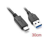 30cm USB C USB 3.1 Type C Male to Standard Type A Male Data Cable for Nokia N1 Tablet Phone Macbook Hard Disk Drive