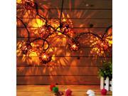 Warm White Rattan Ball 10 LED String Fairy Lights Lanterns Wedding Decor Party