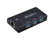 3 Port USB 3.0 Hub with Gigabit Ethernet Network Adapter 1000Mbps LAN for PC Mac