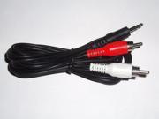 6Ft 3.5mm Mini Plug to 2 RCA Male Stereo Audio Cable 6