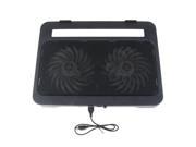 New 2 Fan Laptop Cooling Cooler Pad Stand for Notebook PC 15.4 with 2 USB port hot