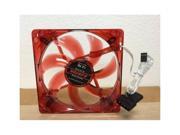 120MM 12CM PC System Computer Case Fan Red LED Light 3 4 Pin Wire Screws Silent