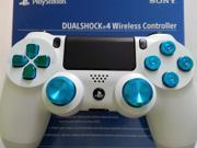 SONY PS4 MODDED RAPID FIRE CONTROLLER WHITE BLUE BULLETS GHOST AW BF4.DESTINY