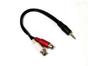 AV Male 3.5mm stereo Jack to Female 2 RCA plugs Audio M F Cable