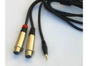 Premium 6ft 3.5mm Stereo Male to Dual XLR Female Audio Y Cable