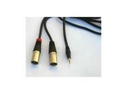 Premium 6ft 3.5mm Stereo Male to Dual XLR Male Audio Y Cable