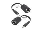 3.5mm Audio Balun Extender Over Cat5 Cat5E Cat6 Cable For Stereo Mono Sound