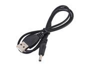 USB 2.0 A to 3.5mm Barrel Connector Jack 5V DC Power Cable 2FT