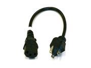 1 ft Foot US 3 Prong Computer PC Power Supply 3 Prong Monitor Cable Cord