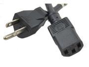 1 FT Foot Power Cable 1 Foot for PCs Computer Power Supply Black Computer Cord