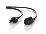 12FT 18 AWG 3 Prong Extension Power Cord Cable New Black