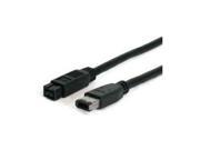 6 ft IEEE 1394b FireWire 6 pin to 9 pin Cable Cord for PC 6 Foot