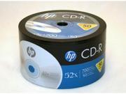 50 Pack HP Logo 52X CD R CDR Blank Disc Storage Media 80Min 700MB