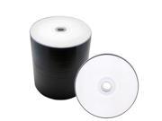 100 16x White Inkjet HUB Printable Blank DVD R Media Disc